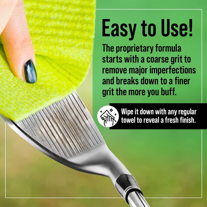 Berkland Golf Club Polish & Rust Remover – Made in USA – Instant Golf Club Cleaner & Scratch Remover Cream – 8 oz Golf Club Polish Compound, Groove Cleaner & Golf Club Polishing Kit – Shine, Protect & Restore - Image 5